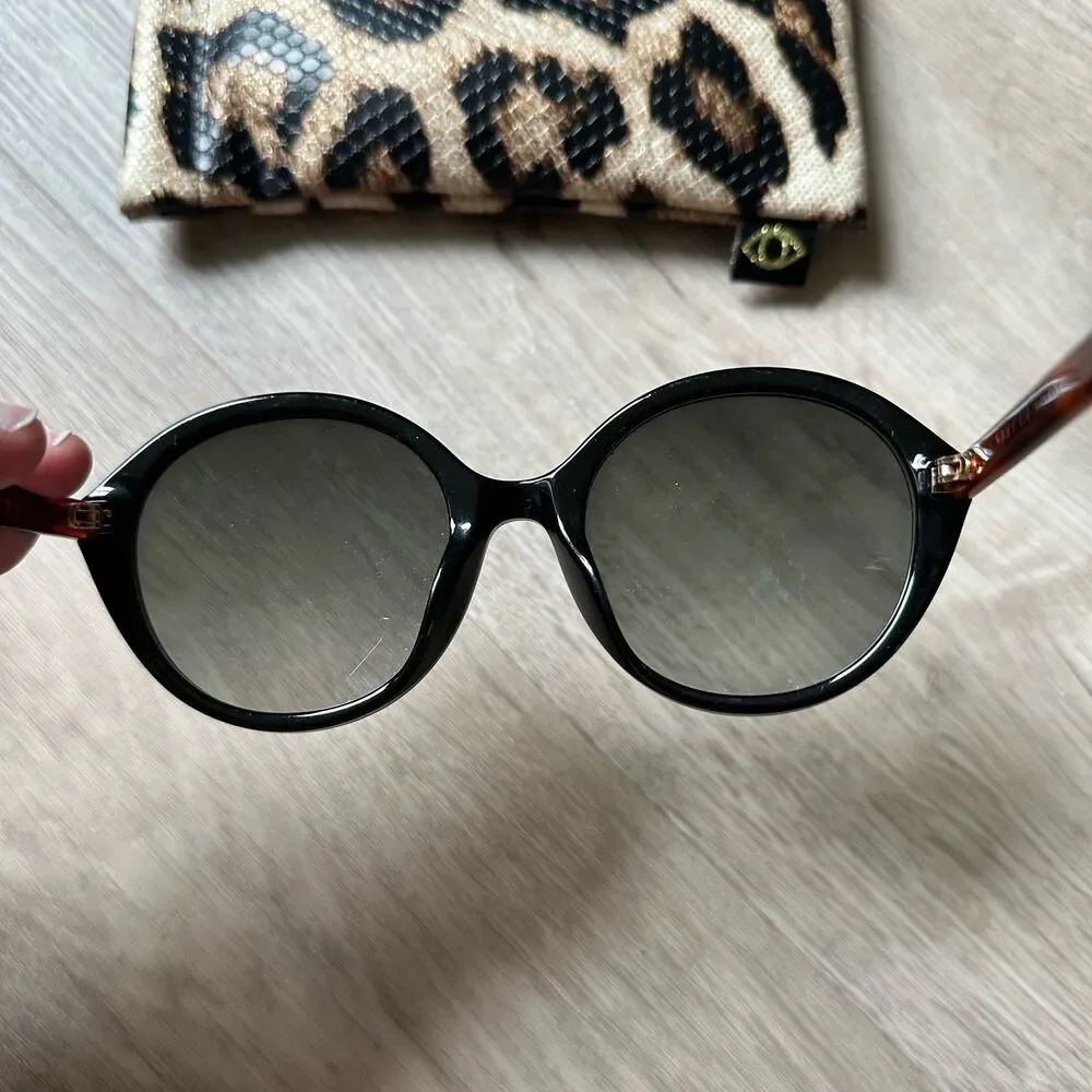 Gucci Sunglasses GG0023S Black Front Havana Tortoiseshell Brown Sides